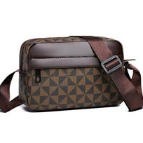 Trendy Plaid Square Crossbody Bag Simple Casual Shoulder Bag for Men and Women Commuting Bag