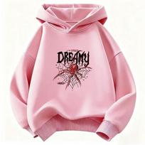 Hip Hop voras Streetwear gobtuvas Vaikams Vaikų džemperis su gobtuvu Mielas Harajuku gobtuvas berniukams mergaitėms Rudeninis žieminis laisvalaikio gobtuvas 120 rožinė