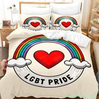 Lesbietiškas Bučiavimosi Meilės LGBT Patalynės Komplektas Viengulis Twin Pilnas Queen King Dydžio Lovos Komplektas Suaugusiems Vaikams Miegamojo Antklodės Užvalkalų Komplektai Vaivorykštės Lova 140x200cm