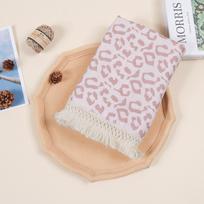 New Cotton Muslin Print Swaddle Blankets Newborn Baby Tassel Receiving Blanket Swaddle Wrap Infant Soft Sleeping Quilt Bed Cover 80x65cm beige