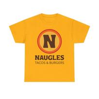 Naugles Tacos & Burgers Vintage Fast Food Logo Restaurant T-Shirt 4XL brown
