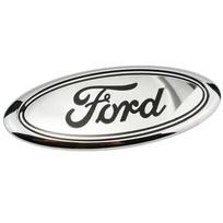 For Ford Logo Kuga Transit Ecosport Fiesta Mk7 Focus Ranger Mondeo Edge 14.5x5.8cm Car Front Hood Badge Rear Sticker Decoration white