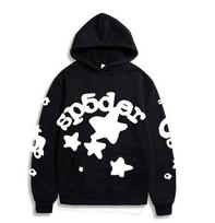 Sp5der hip hopo dainininkas Young Thug tas pats raidžių spaudinys 555555 poros džemperis su gobtuvu XXXL black