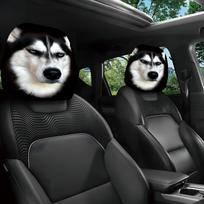 Spausduotos automobilio galvos atramos užvalkalai - Elastingi, skalbiami ir lengvi. Puikiai tinka kelionėms, dovanoms ir stilingam interjero atnaujinimui! 1pc gray