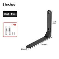 1PC Angle Brackets Industrial Floating L Shelf Bracket Thick Heavy Duty Wall Mounted Shelf Black 150X125MM gray