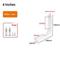 1PC Angle Brackets Industrial Floating L Shelf Bracket Thick Heavy Duty Wall Mounted Shelf White 100x100mm white