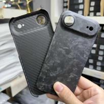 Originalus anglies pluošto dėklas iPhone Air 17 itin plonas Kaltas ryškus aramidinio pluošto dangtelis iPhone Air 2025 Anglies dėklas prabangus iPhone Air gray