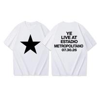 Kanye West Live in Estadio Metropolitano Algarve Unisex Tshirt Harajuku Streetwear Short Sleeve Yk unisex Shirt 4XL black