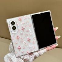 Z Fold 8 Cases Luxury Flowers Tulip Leaf Case for Samsung Galaxy Z Fold 8 Ultra 7 6 5 Fold8 Wide Colorful Shell Pattern PC Cover Galaxy Z Fold 8