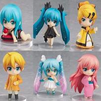 6pcs/set Hatsune Miku virtual singer Anime action figure 3D PVC model Character Cosplay Accessories Toys Statue Christmas Gift