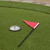 Golf Putting Cup with Flag Stainless Steel Set Training Surface Flagstick for red