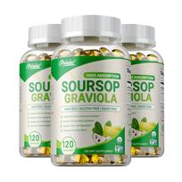 Pslalae - Soursop Graviola High Absorption Capsules - Leaf and Fruit Extracts - Respiratory and Digestive Health 120*3