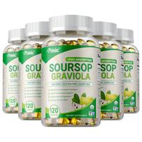 Pslalae - Soursop Graviola High Absorption Capsules - Leaf and Fruit Extracts - Respiratory and Digestive Health 120*5