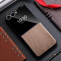 Case for Samsung Galaxy Z Flip 7 6 5 4 3 5G funda bamboo wood pattern Leather cover for galaxy z flip7 flip6 flip3 flip5 case Galaxy Z Flip 7 balta