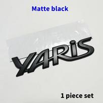 3D Metalinis Yaris Logotipo Emblema Ženklelis Matinė juoda Chromuota TGRYS3 Padengta Kamieno Raidės Lipdukas Toyota Yaris Automobilio Išorės Dekoravimo Aksesuarams matinė juoda spalva