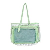 Japanese Style Anime Convention Ita Crossbody Tote Bag - Transparent Badge & Daily Doll Bag for Women Bag with Full Set of Accessories žalia