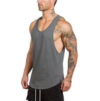 Muscleguys  Prekės ženklo sporto salių drabužiai Vyriški Kultūrizmo ir Fitneso Stringer marškinėliai be rankovių liemenė sportinė apranga apatiniai marškiniai raumenų treniruotės Singletai L beige