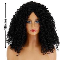 MISS WIG Oranžinė Raudona Ruda Garbanotų Plaukų Perukas Trumpas Perukas Afro Perukas Moteriškas sintetinis 14 colių perukas, skirtas kasdieniam dėvėjimui vakarėliams black