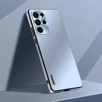 360 visiškai atsparus smūgiams TPU dėklas, skirtas Samsung Galaxy S23 S22 S21 Ultra Plus 5G S22 S23 aliuminio metalo objektyvo šarvai, visiškai apsaugantis mobilųjį dangtelį galaxy S24 dangaus mėlyna spalva