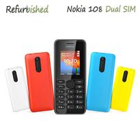 Atnaujintas Nokia Original Nokia 108 Dual SIM GSM 900 / 1800 mobilusis telefonas No charger juoda