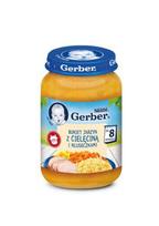 Vaikiška daržovių tyrelė Gerber su veršiena ir makaronais, 190 g