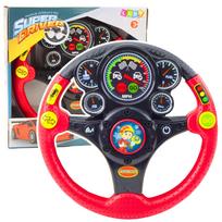 Interaktyvus žaislas, vairas Lean Toys Super Driver, 23 cm, raudona sp.