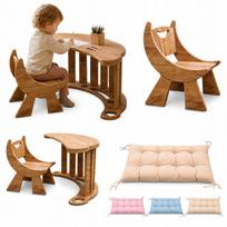 Montessori supamasis žaislas 3 viename vaikams, rudas, 45 cm