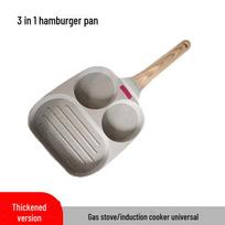 Non-Stick 4-Hole Breakfast Frying Pan for Eggs, Burgers, and Pancakes thickened two-hole balta