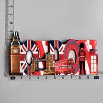 Britiški šaldytuvo magnetukai Londono autobusas Big Benas Mančesteris Vindzoras Oksfordas Meškiukas Anglija Magnetiniai šaldytuvo lipdukai Kolekcija Dovanos black