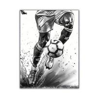 Futbolo marškinėliai Vaikams Futbolo klubo plakatai ir spaudiniai Drobės tapyba Sienų menas Svetainė Namų dekoravimas Estetika 30x45cm žalia
