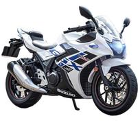 1/12 mastelio Suzuki GSX-250R motociklo žaislas Metalo lietas modelis Žaislai su garsu ir šviesa Guminės padangos Miniatiūrinis lenktynių modelis Dovana vaikui balta
