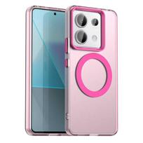 Dėklas Xiaomi Redmi Note 13 Pro 5G, Magsafe belaidžio įkrovimo dangtelis, Xiaomi Redmi Note 13 Pro Plus matinio TPU telefono galinis buferis RedmiNote13ProPlus raudona
