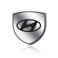 1 vnt. 3D metalinis automobilio durų skydo emblema Automobilio kėbulo ženkliukas Lipdukas Stilius Hyundai Fe Sonata Solaris Azera Creta I30 IX25 IX35 black