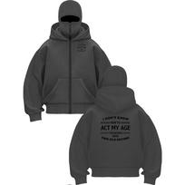 Men's Hooded Sweatshirt Loose Fit Street Wear Hooded Sweatshirt All Season Casual Hooded Sweatshirt Street Style Clothing for Young People XXL pilka