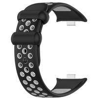 Sportinis silikoninis dirželis išmaniesiems laikrodžiams Redmi Watch 6/5/4, sportinis apyrankės pakaitalas, kvėpuojanti apyrankė Xiaomi Band 8 Pro/9 Pro priedams Redmi watch 6 black