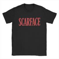 Vyriški marškinėliai su Scarface logotipu 100% medvilnė Drabužiai Vintažiniai trumpomis rankovėmis O formos iškirpte Naujas atvykimas Marškinėliai M brown