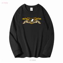 Anti Hero EAGLE LOGO Riedlentės marškinėliai AUKSO spalvos vintage Išskalbti Patogūs Universalūs Švelnūs Stilingi Streetwear Šiek tiek madingi L black
