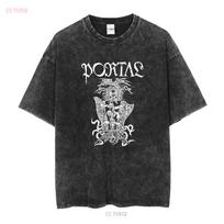 Vintažinis Portal Tempus Fugit Dvišonė Juosta T marškinėliai Death Metal Suaugusiems Mažas S ilgomis arba trumpomis rankovėmis vintažinis Išskalbtas Unisex M black