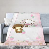 Sugarbunnies Shirousa Kurousa Cutecore Jojifuku Pinkcore Antklodė Vilna Šilta Mėtymo Antklodė Automobiliui Sofai Lovai Miegamajam Antklodė 30x40in white