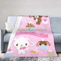 Sugarbunnies Shirousa Kurousa Cutecore Jojifuku Pinkcore Antklodė Vilna Šilta Mėtymo Antklodė Automobiliui Sofai Lovai Miegamajam Antklodė 30x40in