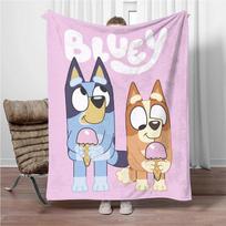 MINISO Disney-Bluey Animacinis pledas Purus flanelinis Vaikams ir suaugusiems Sofa Pliušinis lovatiesės uždangalas Miegamojo uždangalas Pietų uždangalas Sofai Lovai Dovana 30x40in