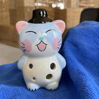 Cat Style Ocarina Small 6 Holes Alto C Ceramic Ocarina Musical Instrument With Neck Rope Accessories For Music Lover Beginners blue