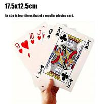 Milžiniška kortų kaladė - 12,5x9cm-28x20cm Didelės, padidinto dydžio kortos - Super didelė žaidimų tema, pilna kaladė - Vaikams, suaugusiems, kazino vakarėlio dekoracijoms 17.5x12.5cm