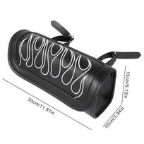 Motorcycle Saddlebags Tool Bag Retro Motorcycle Front Fork Handlebar Bag Tool Side Pack Saddlebags Black Handlebar Bag gray