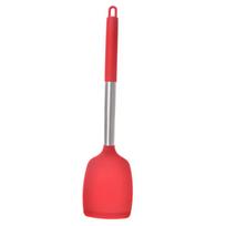 Silicone Non-Stick Fish Egg Frying Turner, Slotted Stir-Fry Spatula, Solid Kitchen Utensil. gray