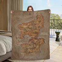 W-World of W-Warcraft-ES Map Game Blanket For Sofa Room Microfiber Bedding Blanket office Travel Gift Home 30x40in