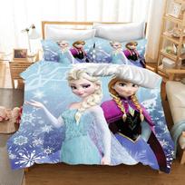 Vaikiška Frozen princesės patalynės komplektas Elsa Meškiukas Užvalkalas ant antklodės Karališkas su užvalkalu pagalvei 3D Vaikų patalynės komplektas AU Single(140*210cm)3pcs