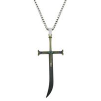 Anime Karoliai Dracule Mihawk Kryžiaus Kardas Pakabukas Choker Karoliai Vyriški Papuošalai Aksesuarai Dovana white