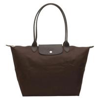 Longchamp Le Pliage Green Sidabrinė furnitūra Koldūno formos rankinė Nailoninė pirkinių rankinė per petį Moteriškos rankinės Mocha 1899919002 Basic Set (Bag) gray