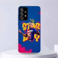 L-Lamine Y-Yamal 19 Minkštas dėklas Samsung Galaxy A52 A42 A32 A22 A12 A02S Telefonui A50 A51 A70 A71 A41 A31 A21S A40 A30 A20E Samsung A10(A10E) blue
